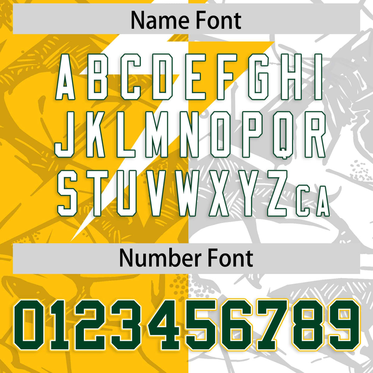 Custom Yellow White Split Personalized Lightning Pattern American Football Jersey