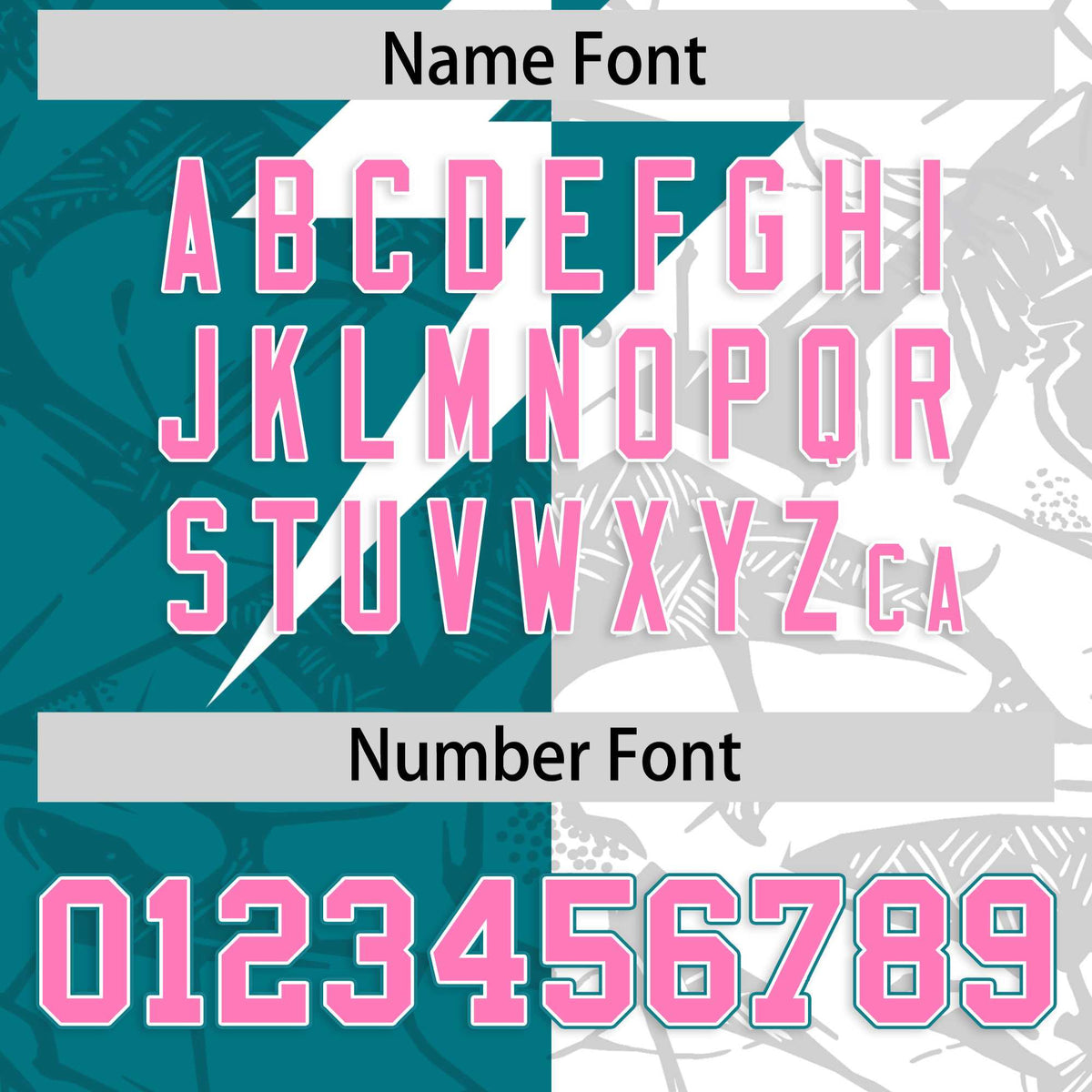 Custom Aqua White Split Personalized Lightning Pattern American Football Jersey