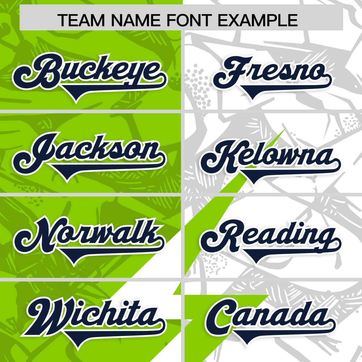 Custom Neon Green White Split Personalized Lightning Pattern American Football Jersey