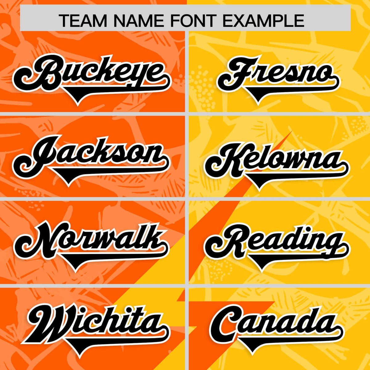 Custom Orange Yellow Split Personalized Lightning Pattern American Football Jersey