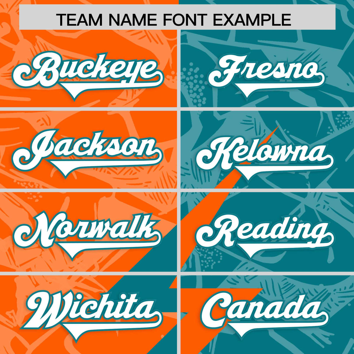 Custom Aqua Orange Split Personalized Lightning Pattern American Football Jersey