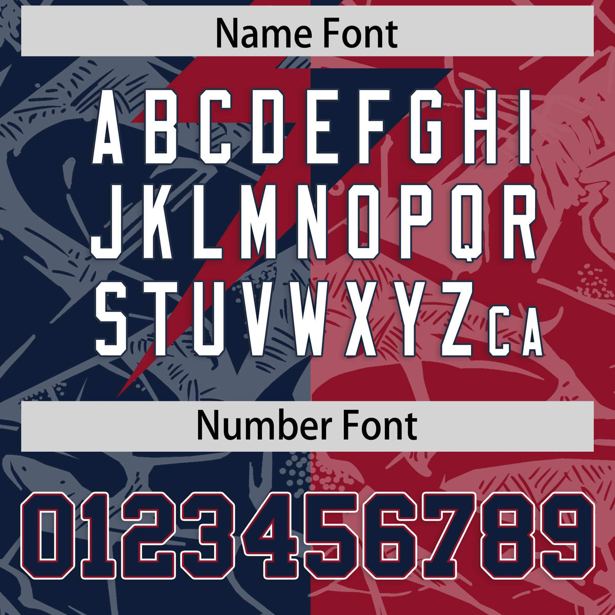 Custom Navy Cardinal Split Personalized Lightning Pattern American Football Jersey