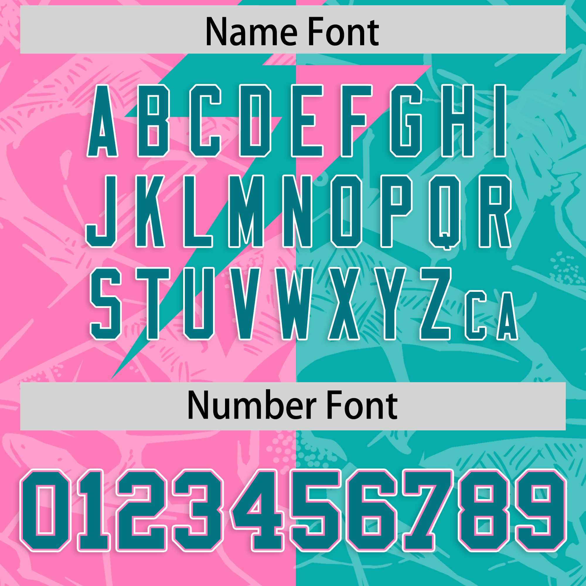 Custom Aqua Pink Split Personalized Lightning Pattern American Football Jersey