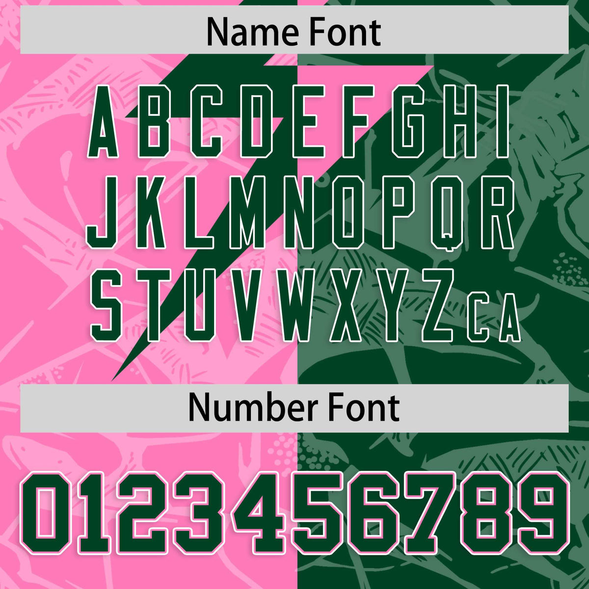 Custom Pink Green Split Personalized Lightning Pattern American Football Jersey