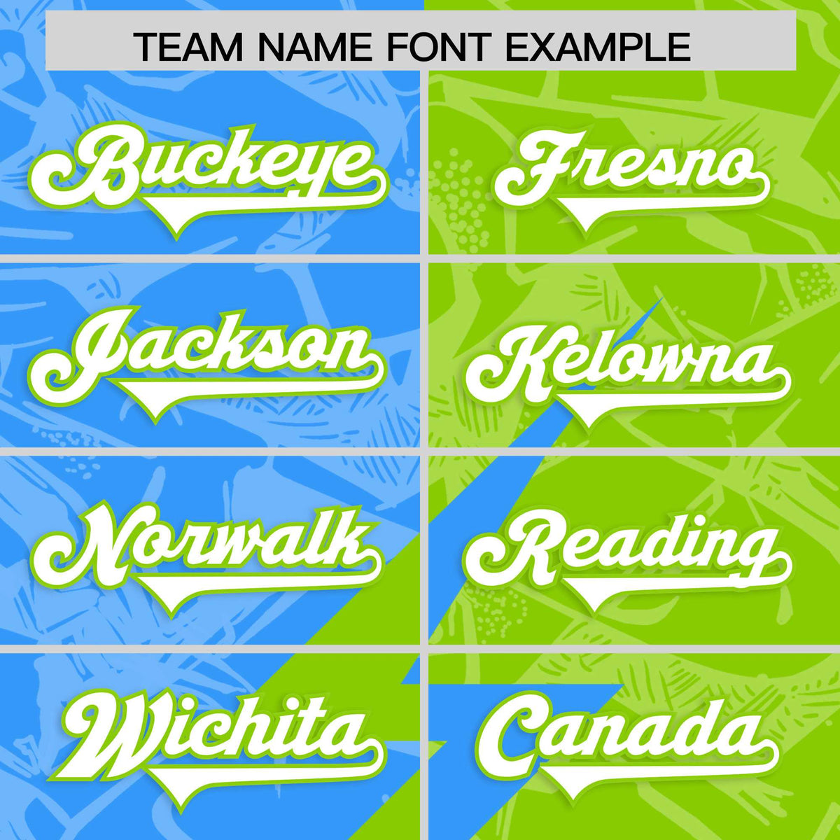 Custom Neon Green Light Blue Split Personalized Lightning Pattern American Football Jersey