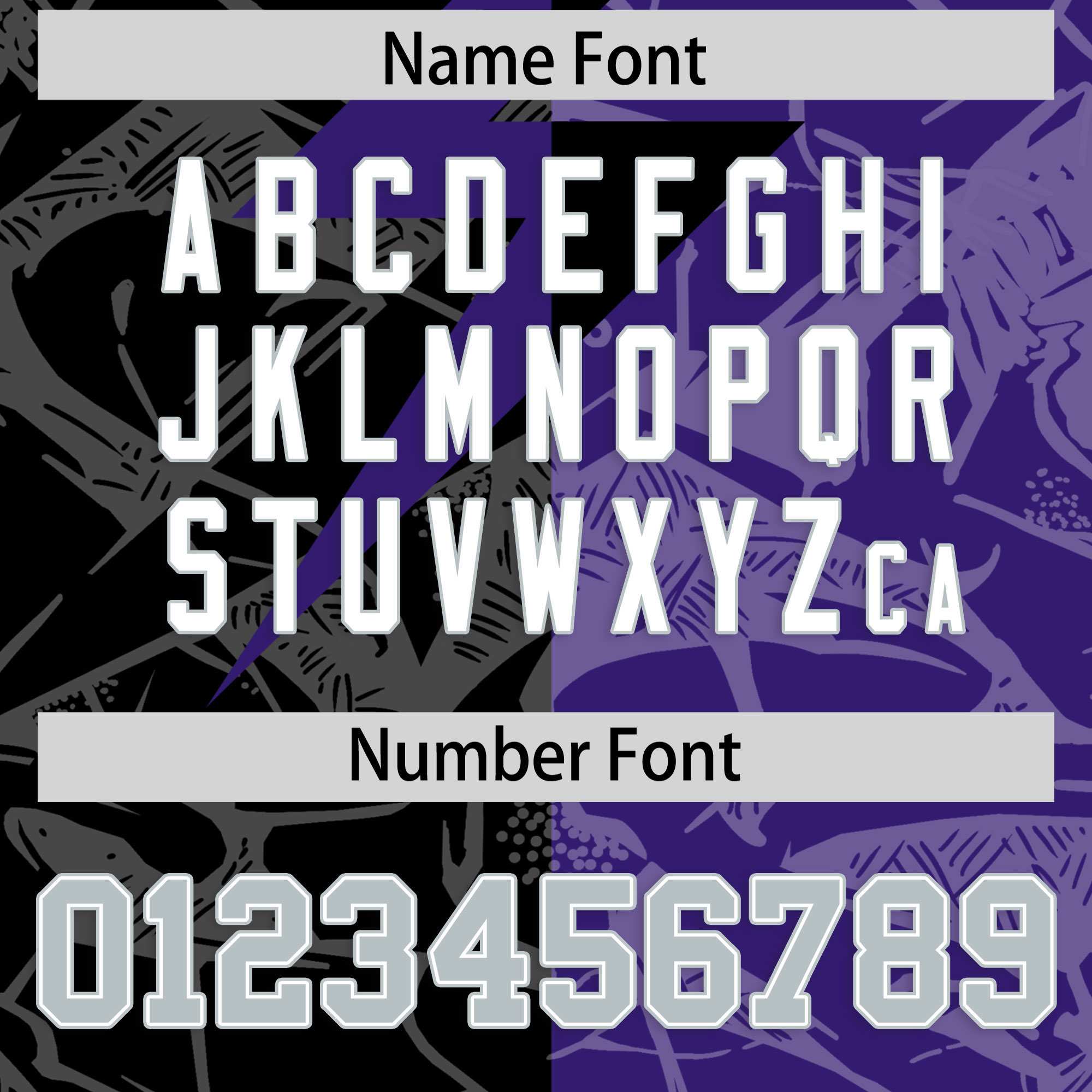 Custom Purple Black Split Personalized Lightning Pattern American Football Jersey