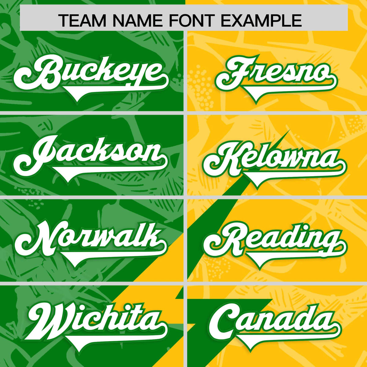 Custom Kelly Green Yellow Split Personalized Lightning Pattern American Football Jersey