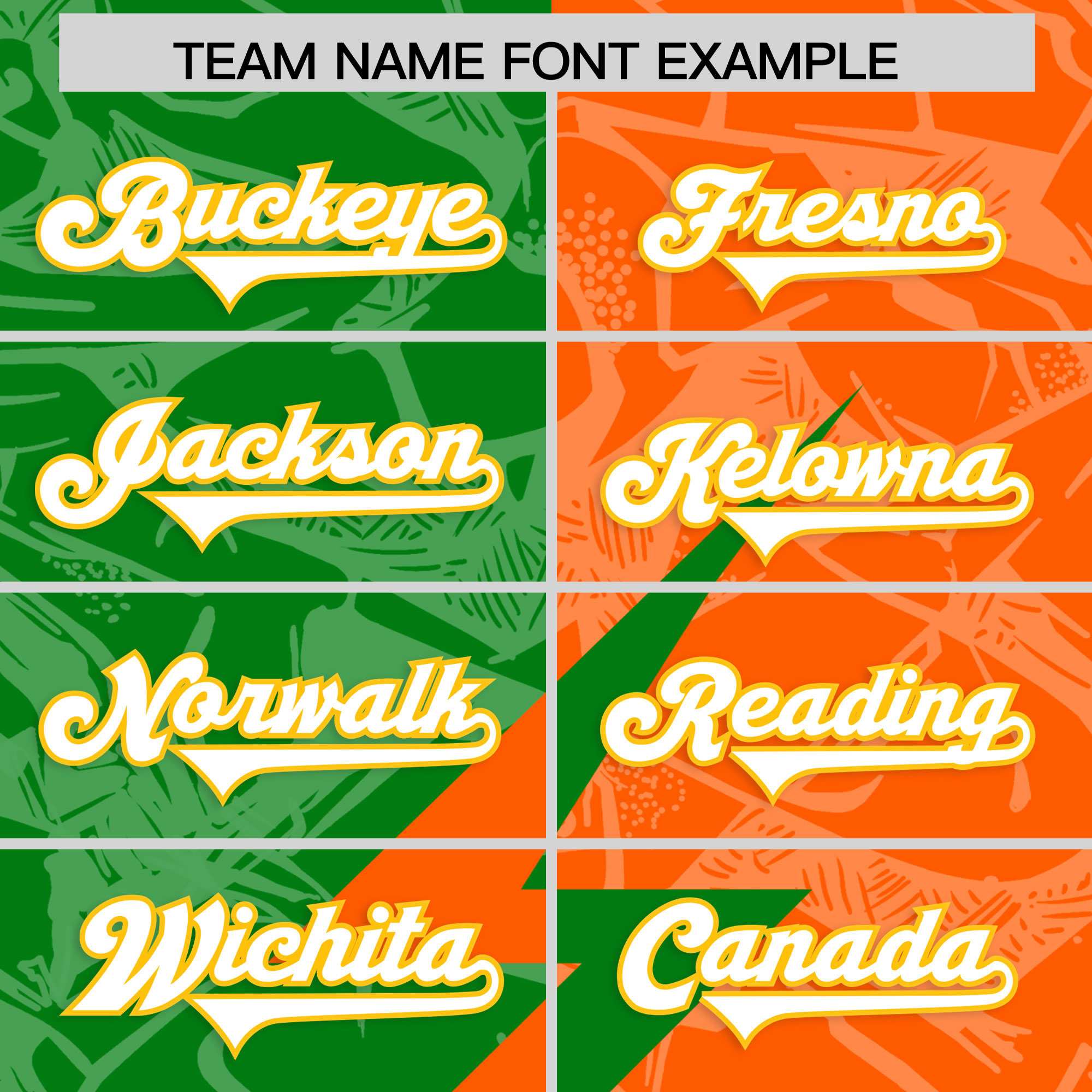 Custom Orange Kelly Green Split Personalized Lightning Pattern American Football Jersey
