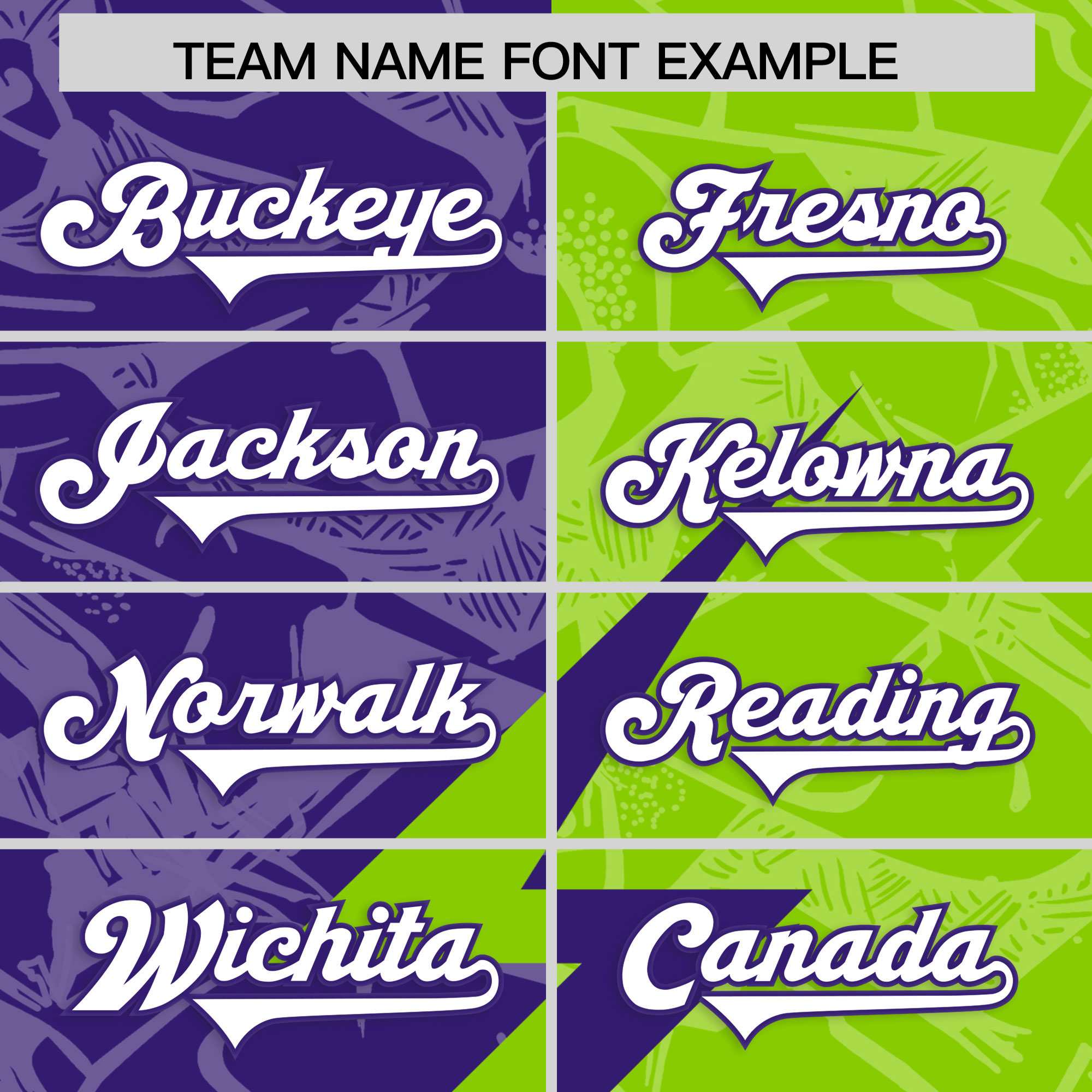 Custom Neon Green Purple Split Personalized Lightning Pattern American Football Jersey