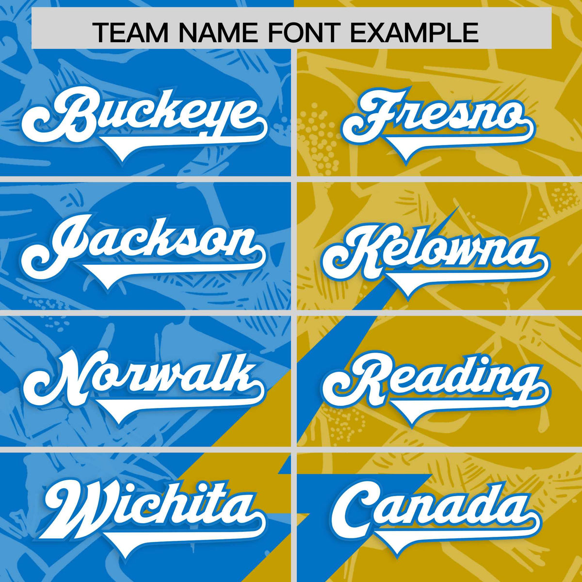 Custom Panther Blue Old Gold Split Personalized Lightning Pattern American Football Jersey