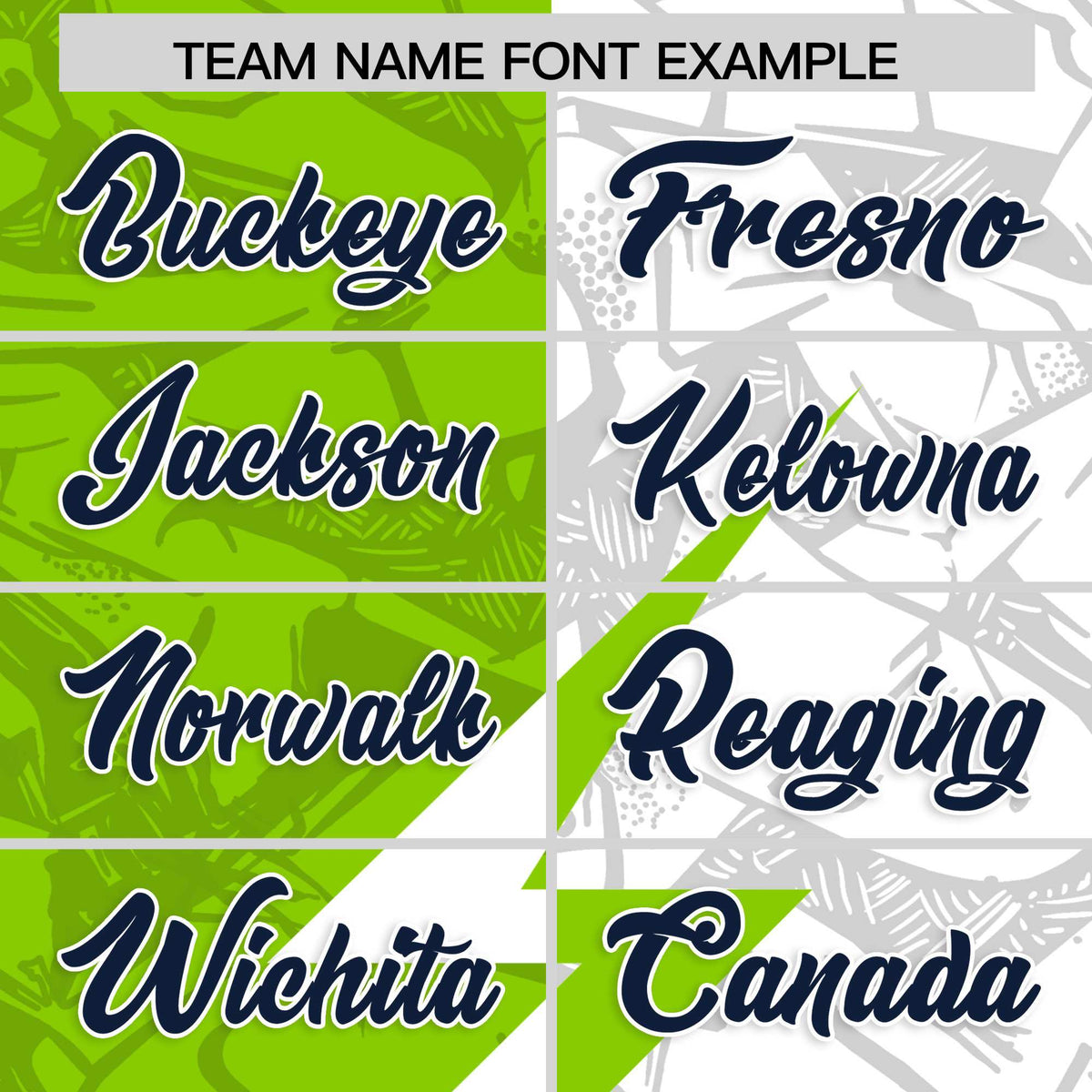 Custom Neon Green White Split Personalized Lightning Pattern American Football Jersey