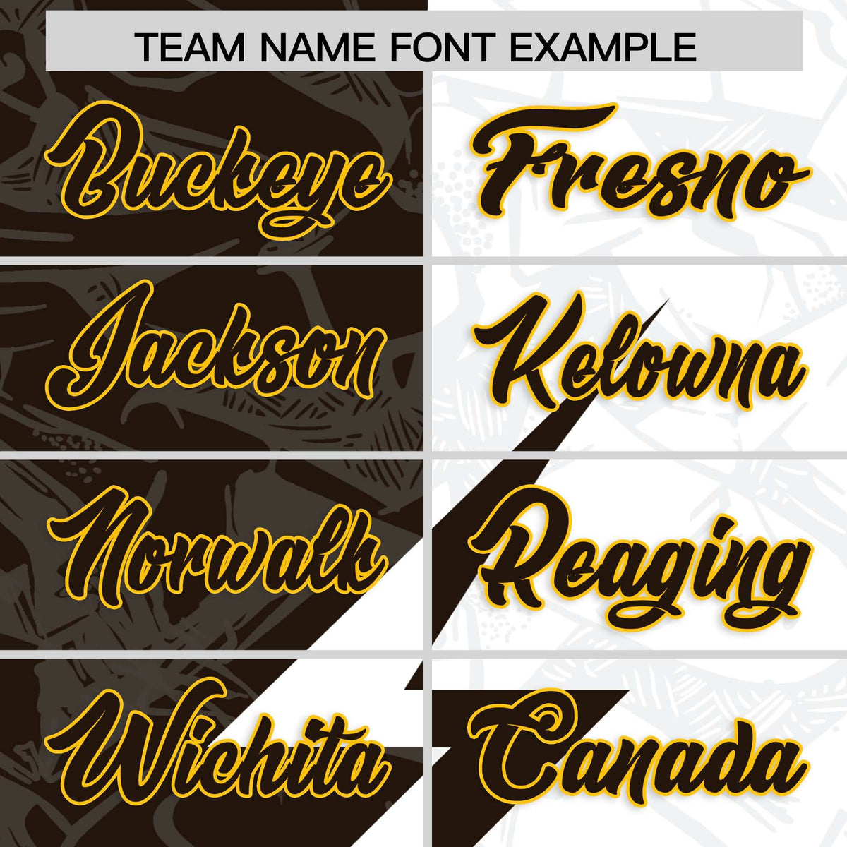 Custom Brown White Split Personalized Lightning Pattern American Football Jersey