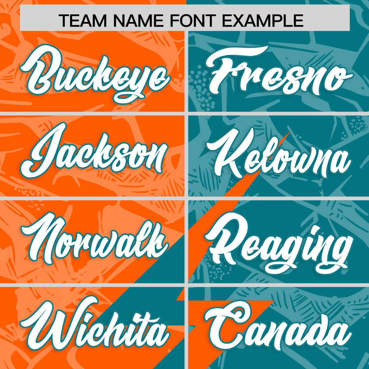 Custom Aqua Orange Split Personalized Lightning Pattern American Football Jersey