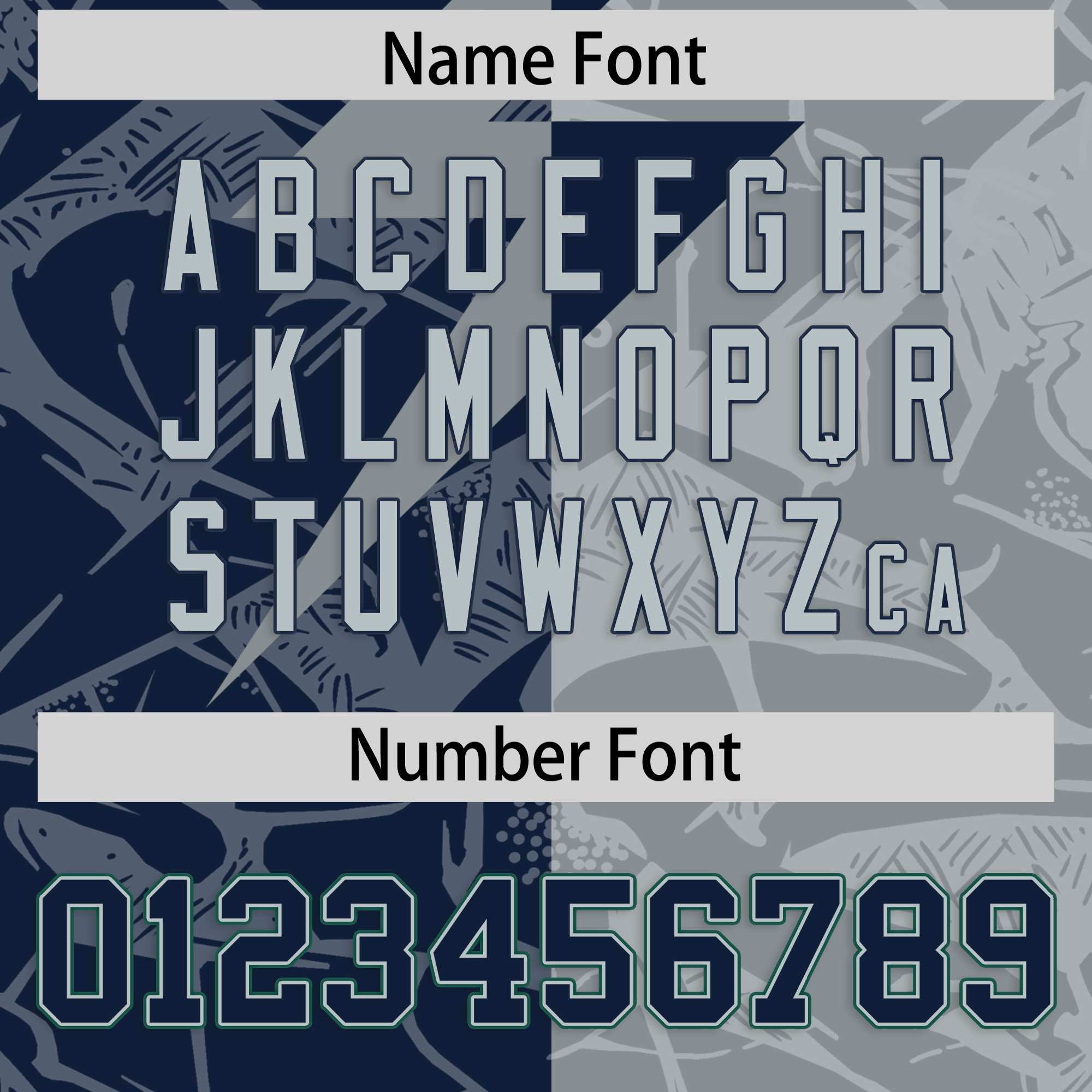 Custom Navy Gray Split Personalized Lightning Pattern American Football Jersey