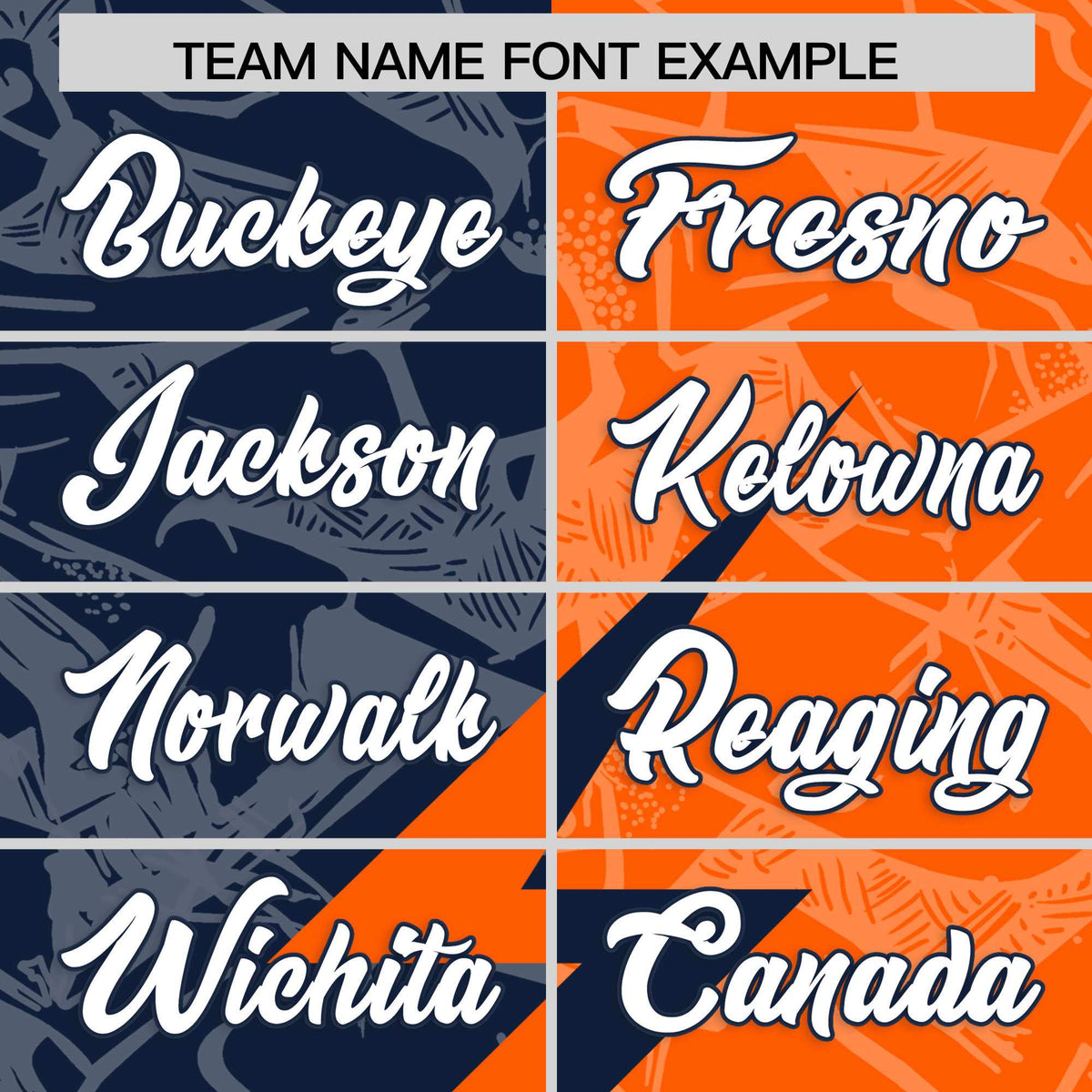 Custom Orange Navy Split Personalized Lightning Pattern American Football Jersey