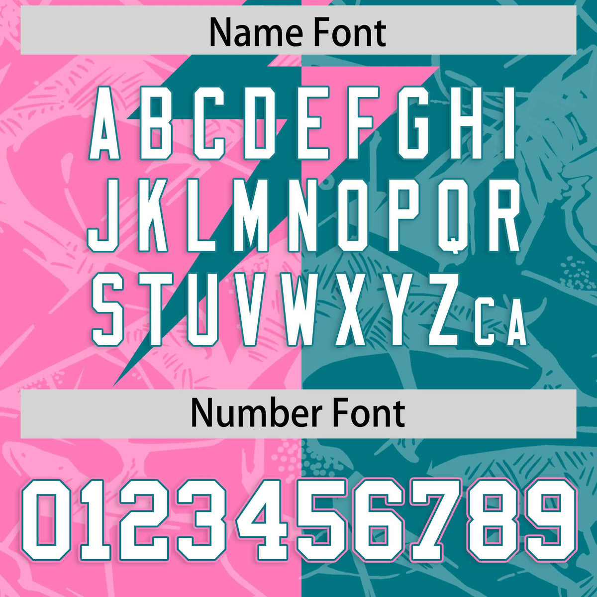 Custom Aqua Pink Split Personalized Lightning Pattern American Football Jersey