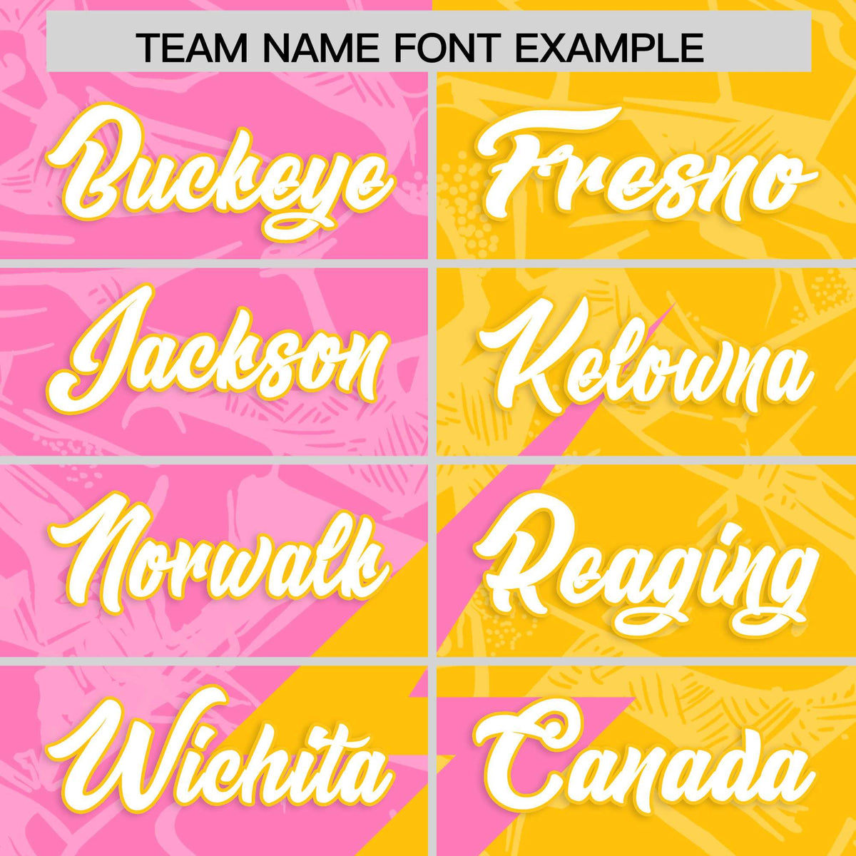 Custom Yellow Pink Split Personalized Lightning Pattern American Football Jersey