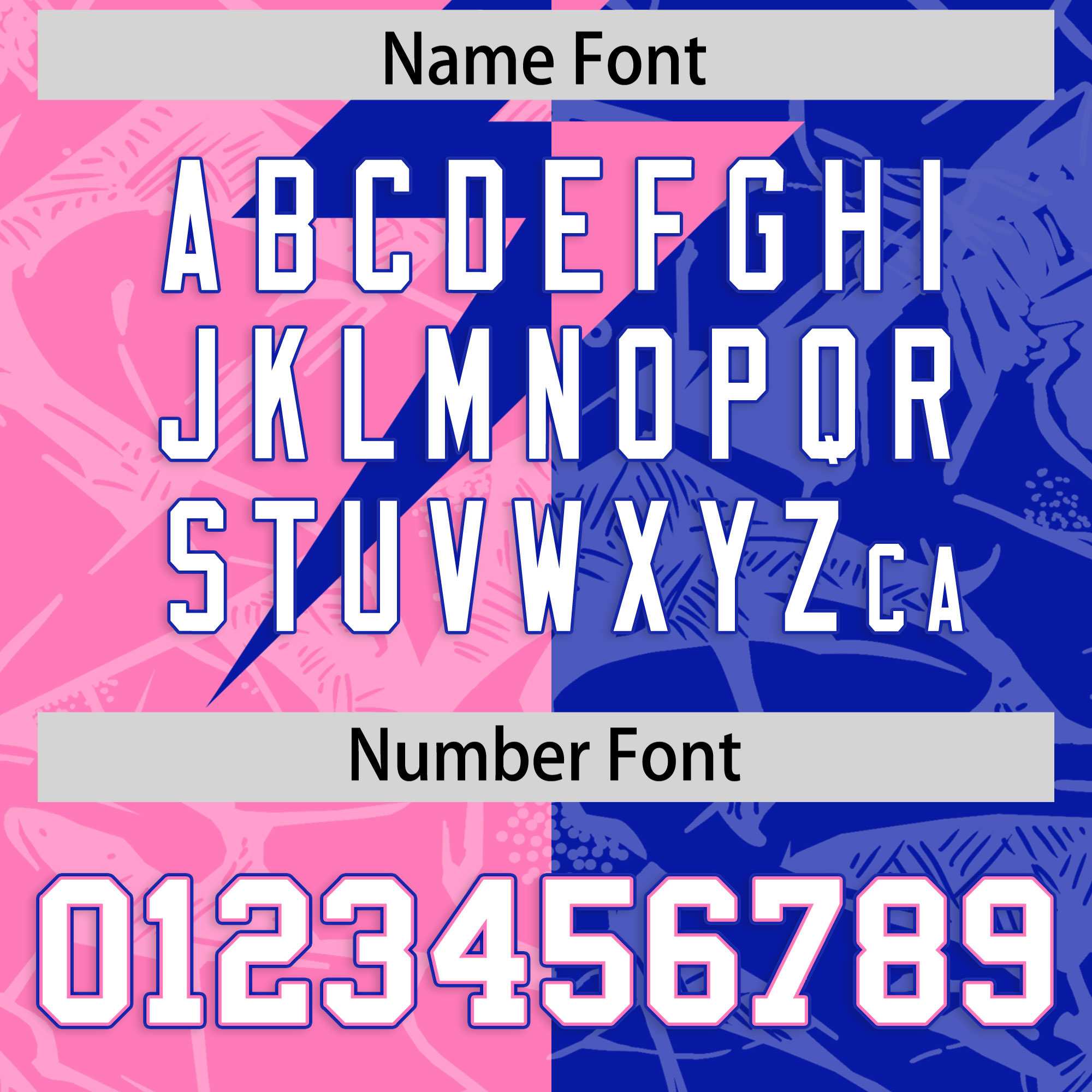 Custom Royal Pink Split Personalized Lightning Pattern American Football Jersey