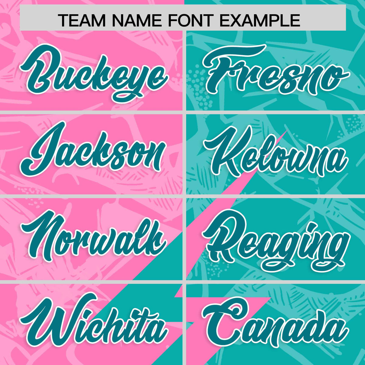 Custom Aqua Pink Split Personalized Lightning Pattern American Football Jersey