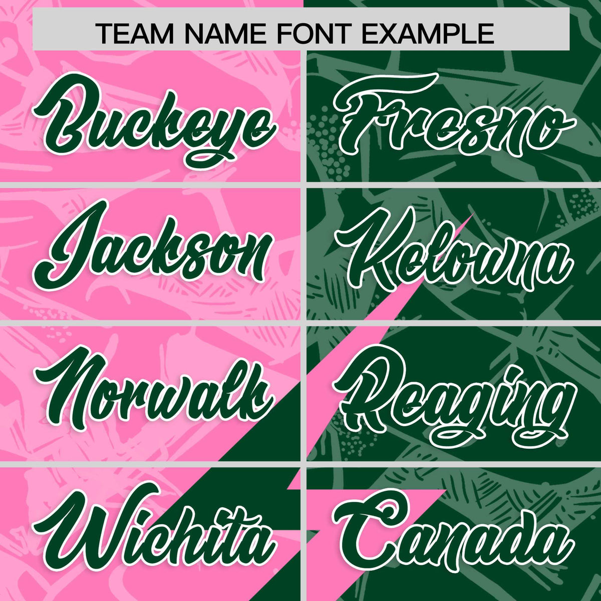 Custom Pink Green Split Personalized Lightning Pattern American Football Jersey