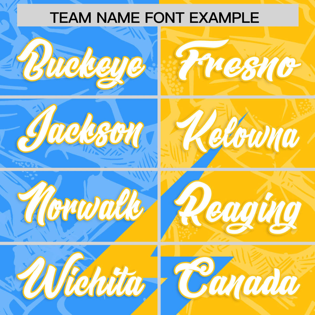 Custom Yellow Light Blue Split Personalized Lightning Pattern American Football Jersey