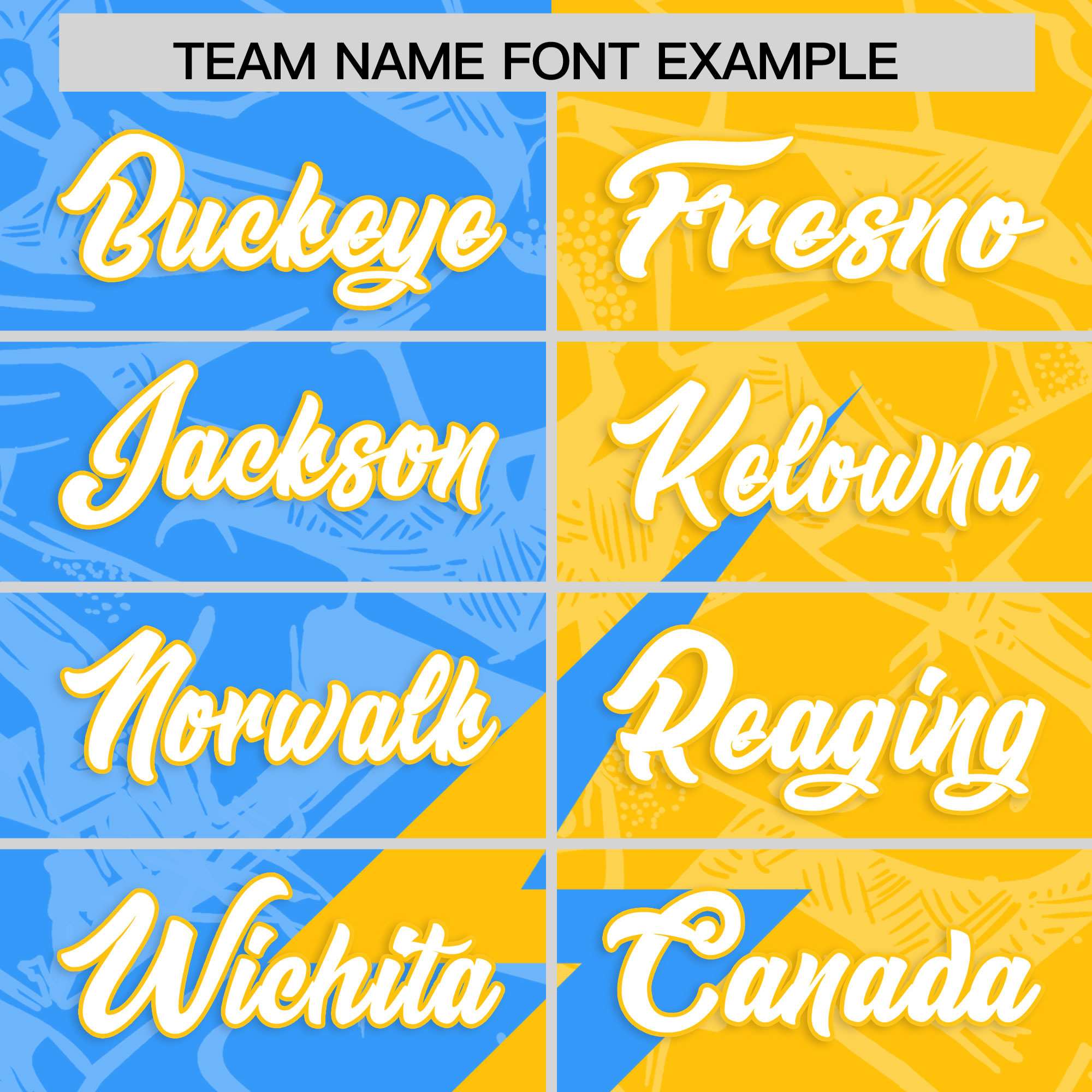 Custom Yellow Light Blue Split Personalized Lightning Pattern American Football Jersey