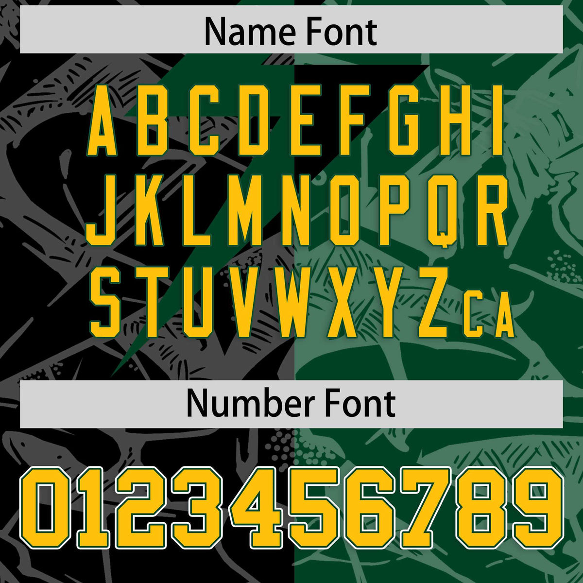 Custom Black Green Split Personalized Lightning Pattern American Football Jersey