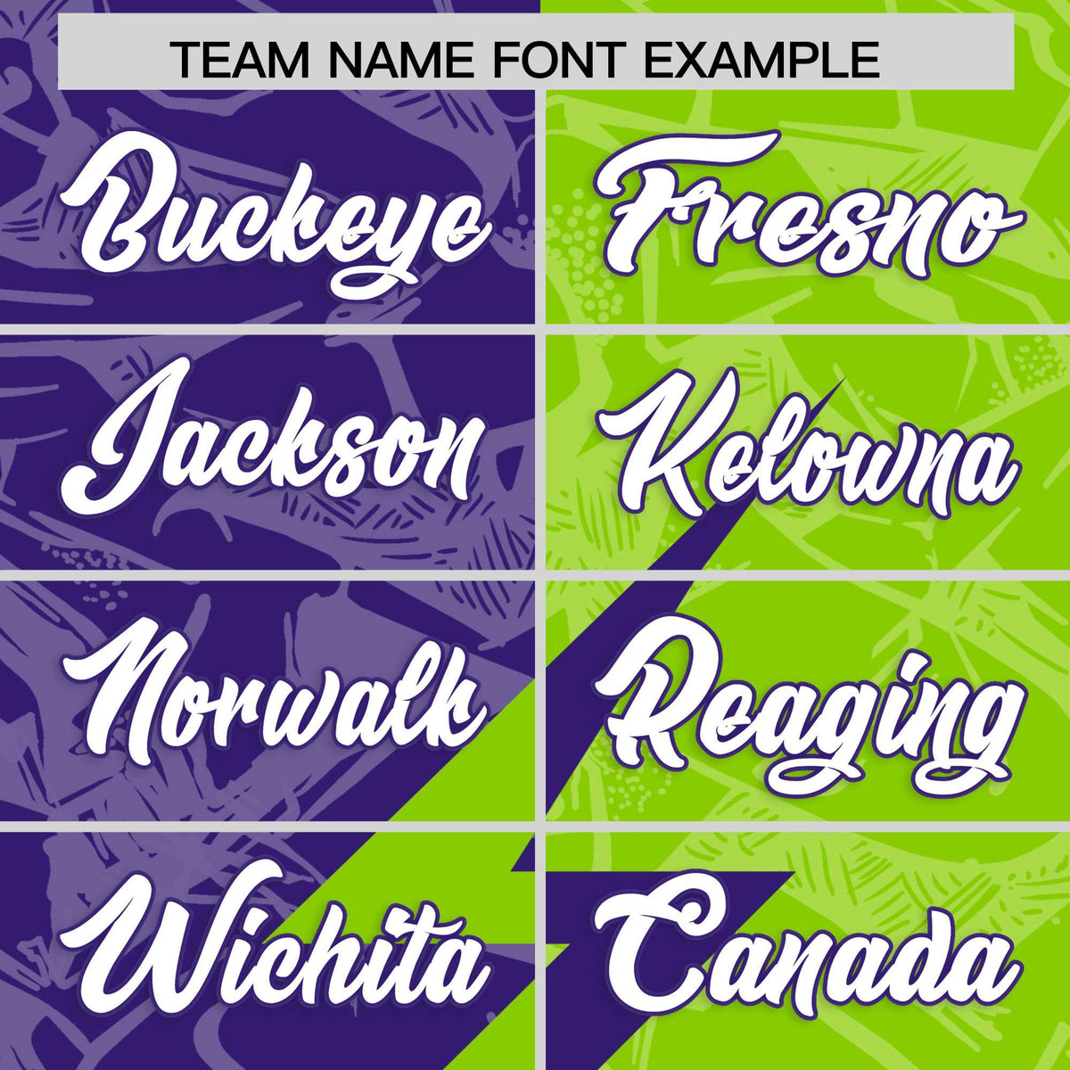 Custom Neon Green Purple Split Personalized Lightning Pattern American Football Jersey