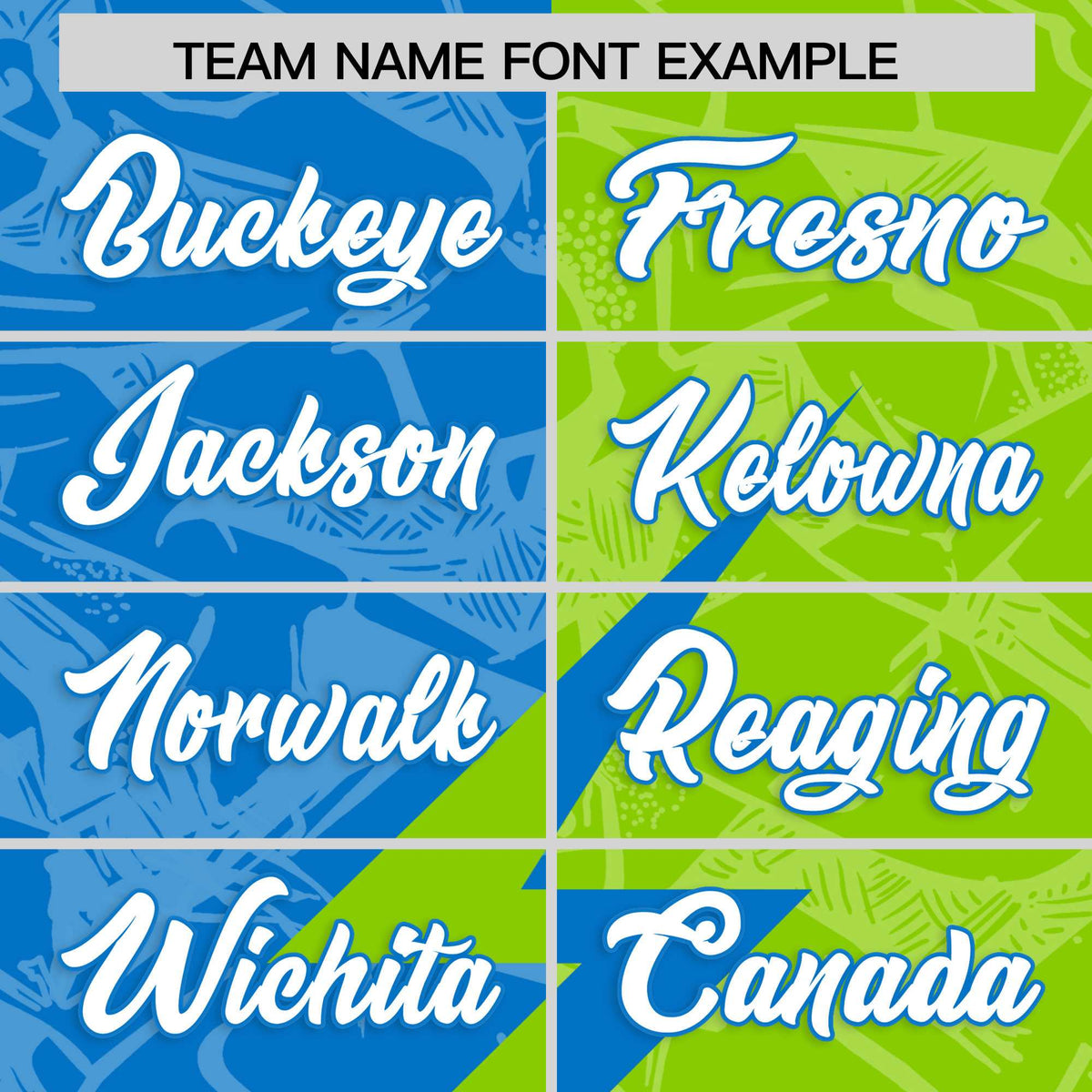 Custom Neon Green Panther Blue Split Personalized Lightning Pattern American Football Jersey