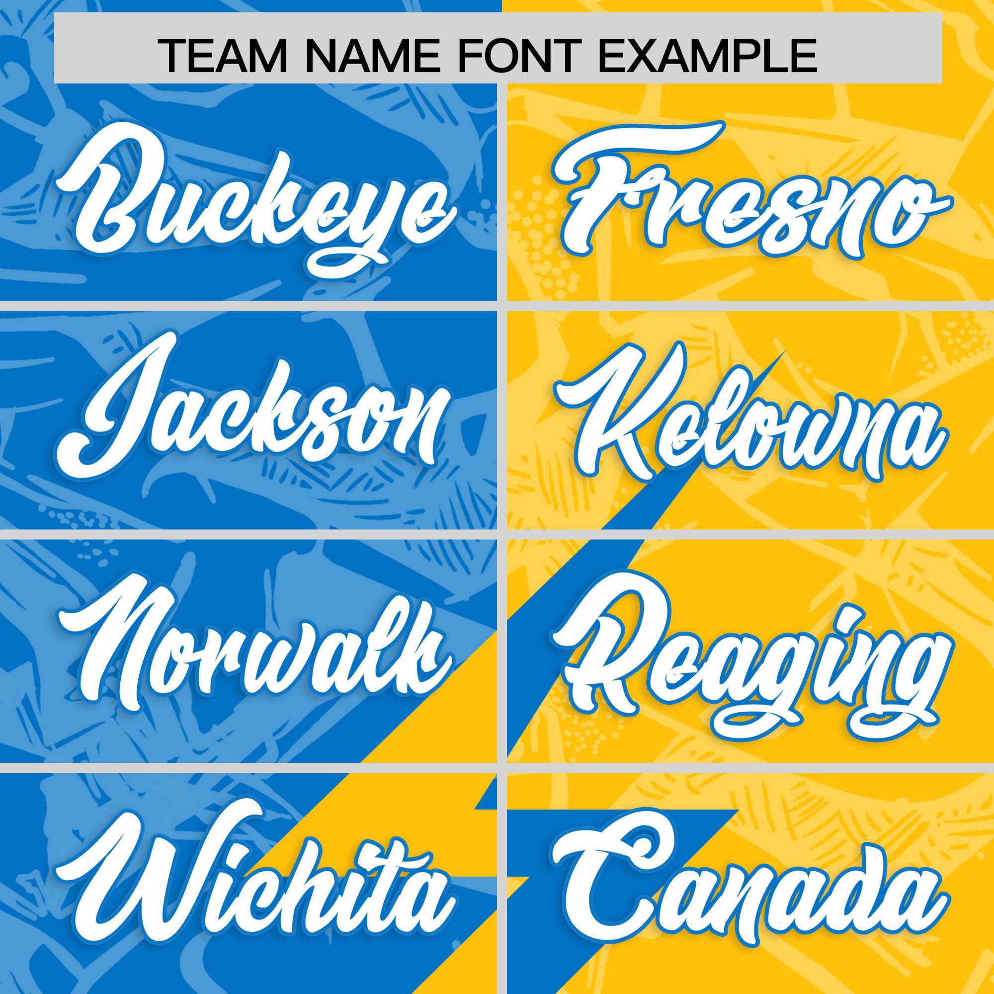 Custom Panther Blue Yellow Split Personalized Lightning Pattern American Football Jersey