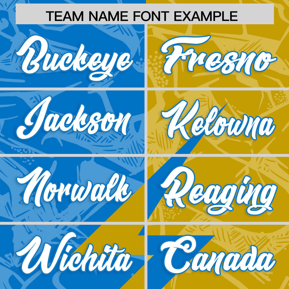 Custom Panther Blue Old Gold Split Personalized Lightning Pattern American Football Jersey