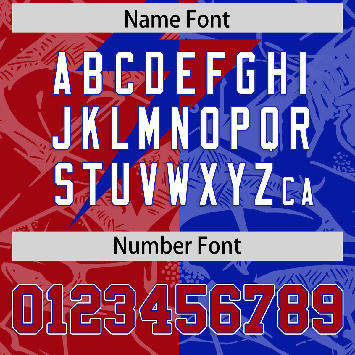 Custom Royal Red Split Personalized Lightning Pattern American Football Jersey