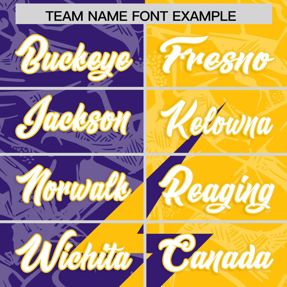 Custom Yellow Purple Split Personalized Lightning Pattern American Football Jersey