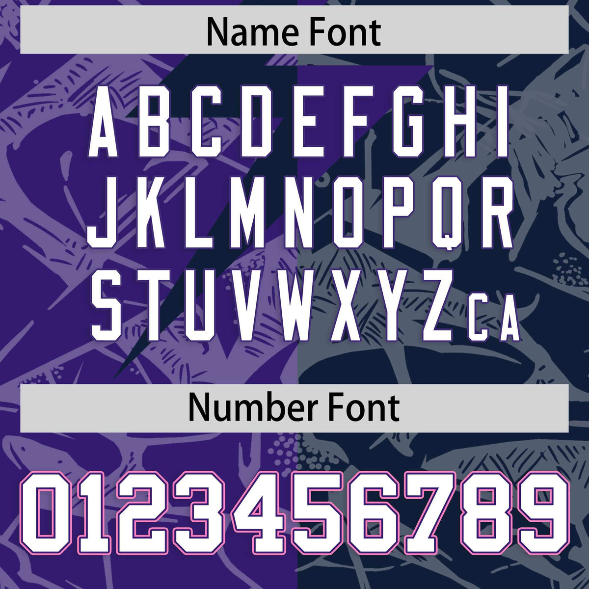 Custom Navy Purple Split Personalized Lightning Pattern American Football Jersey