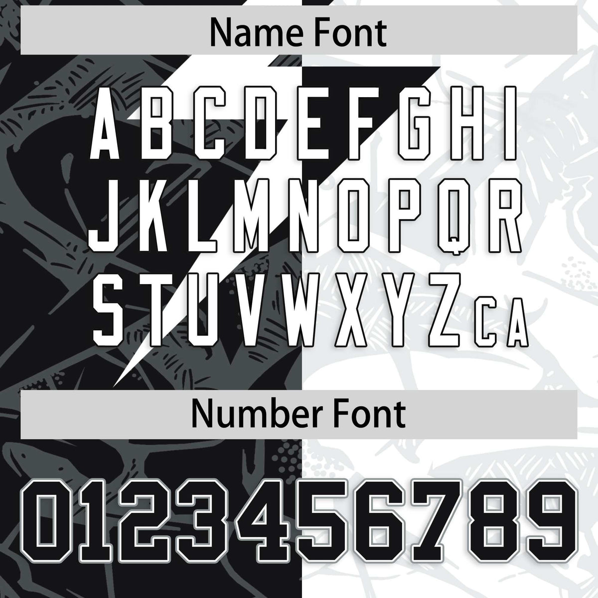 Custom White Black Split Personalized Lightning Pattern American Football Jersey