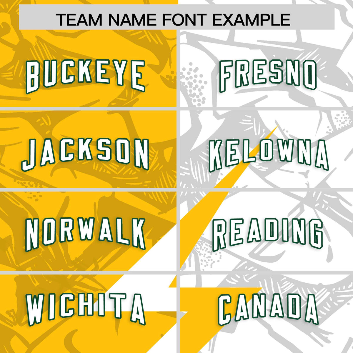 Custom Yellow White Split Personalized Lightning Pattern American Football Jersey