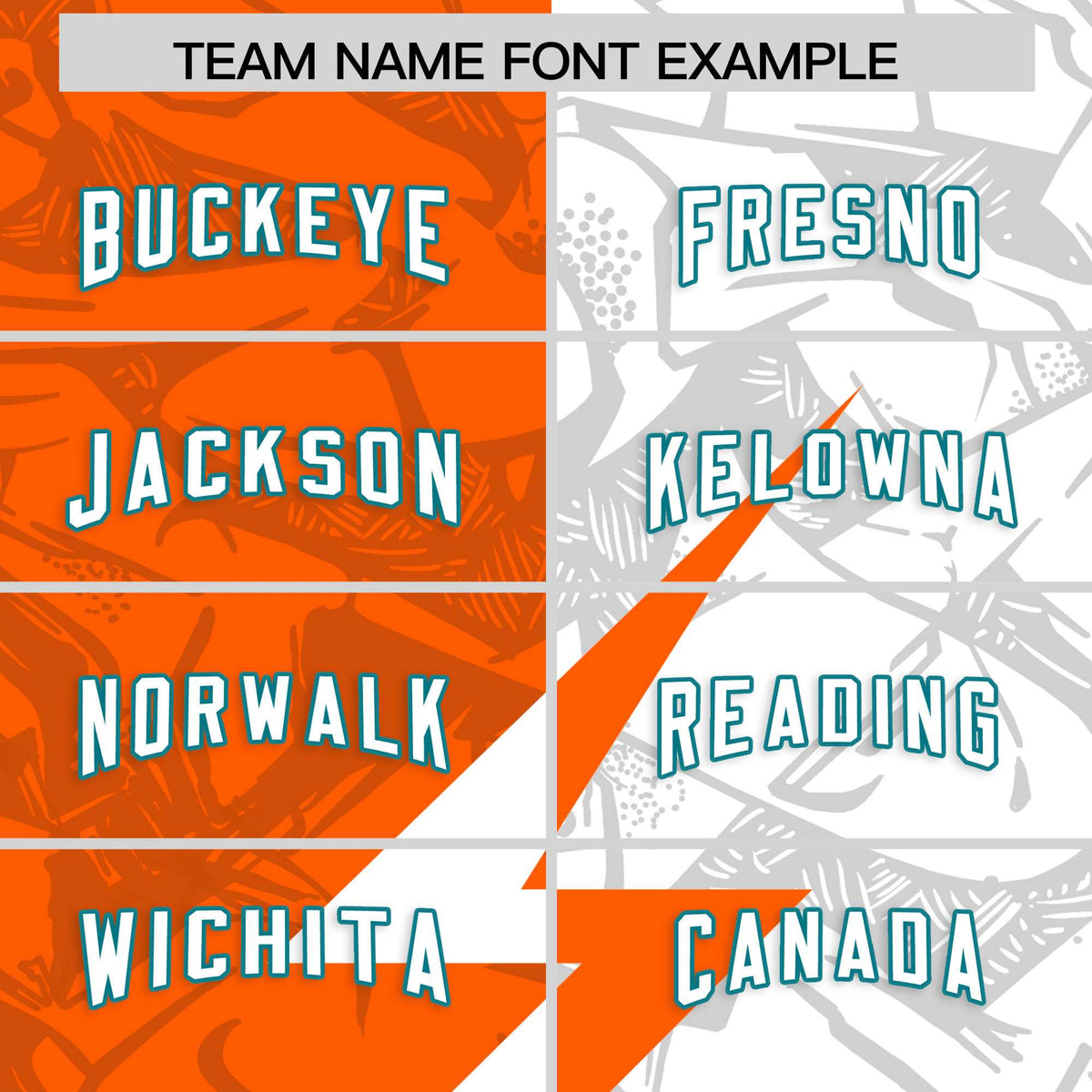 Custom Orange White Split Personalized Lightning Pattern American Football Jersey