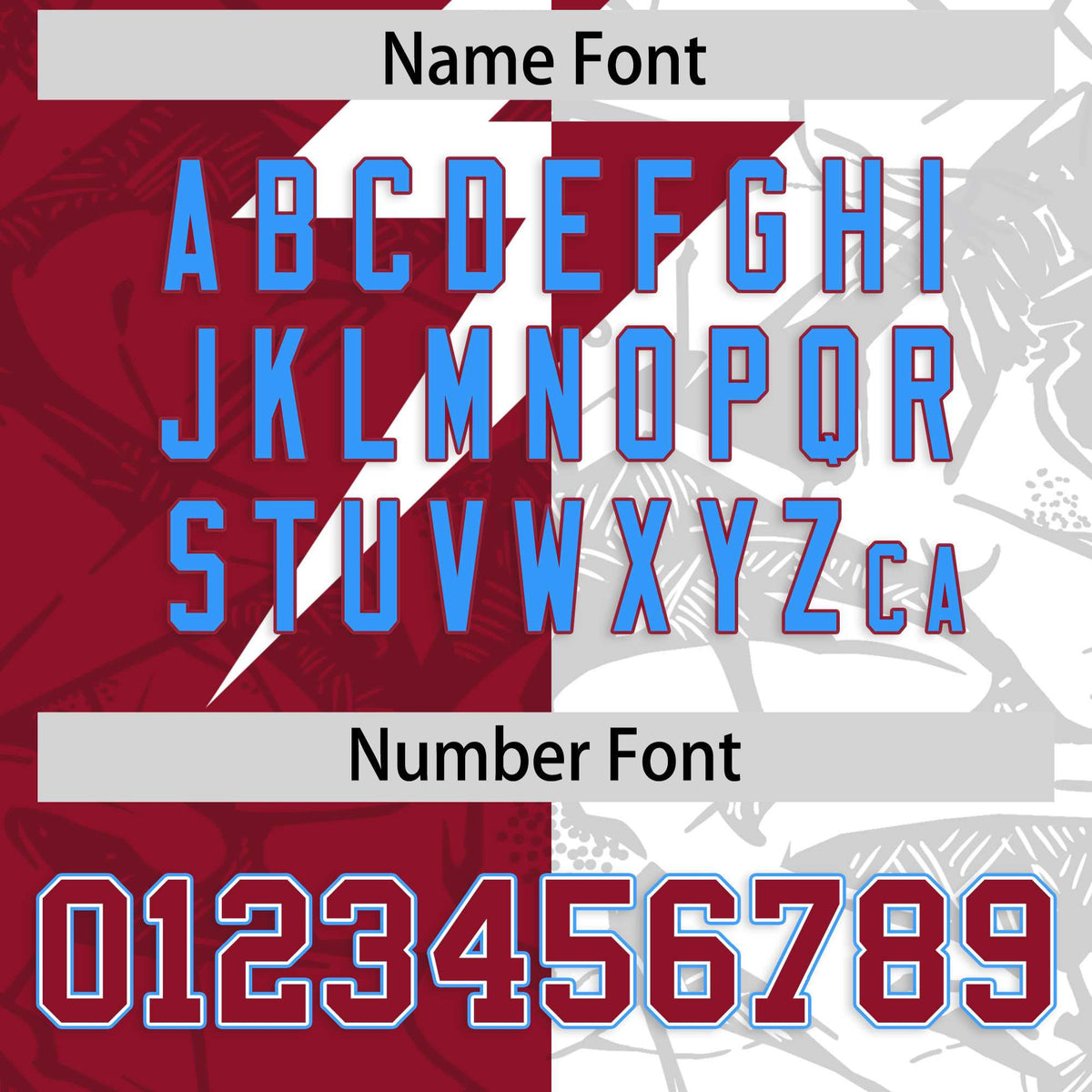 Custom Cardinal White Split Personalized Lightning Pattern American Football Jersey