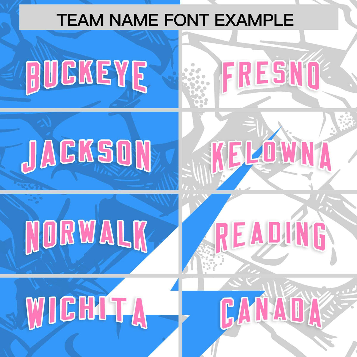 Custom Light Blue White Split Personalized Lightning Pattern American Football Jersey