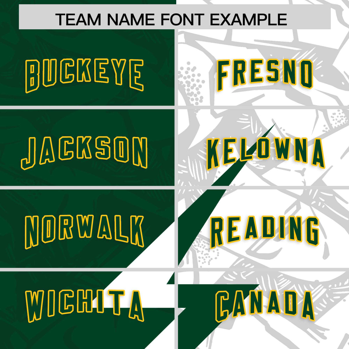 Custom Green White Split Personalized Lightning Pattern American Football Jersey