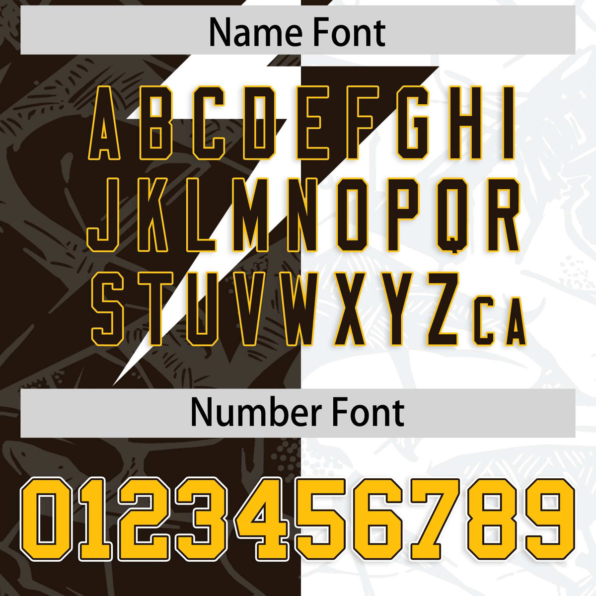 Custom Brown White Split Personalized Lightning Pattern American Football Jersey