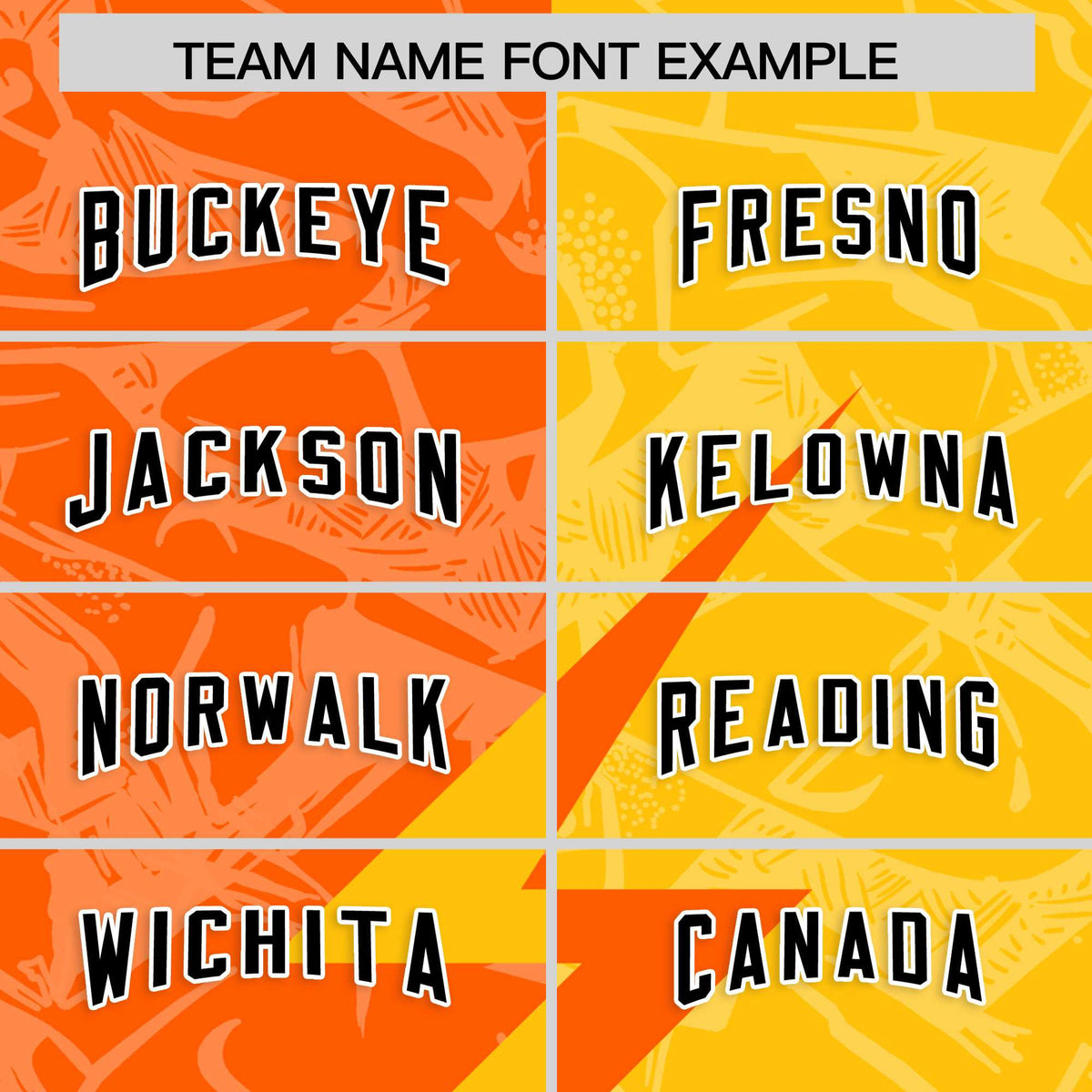 Custom Orange Yellow Split Personalized Lightning Pattern American Football Jersey