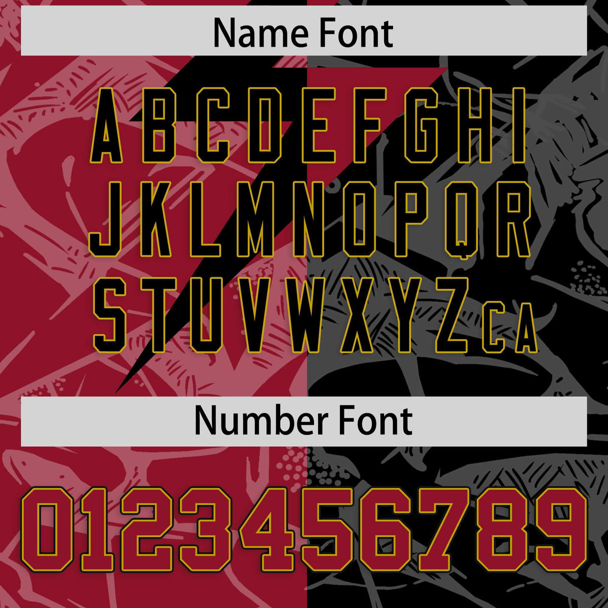 Custom Black Cardinal Split Personalized Lightning Pattern American Football Jersey