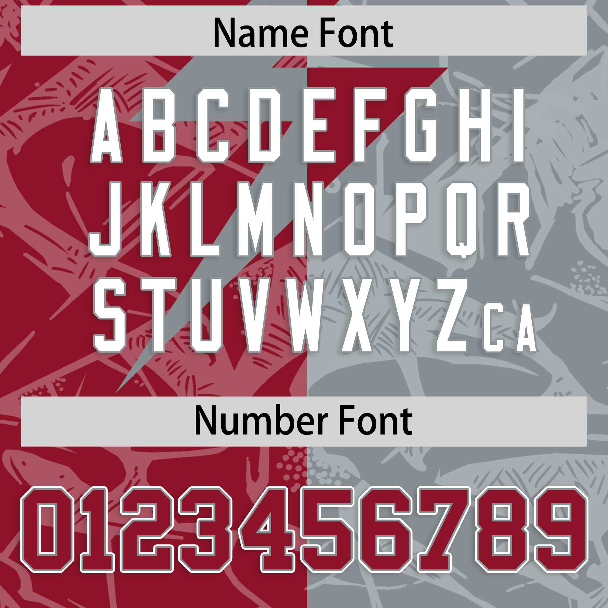 Custom Gray Cardinal Split Personalized Lightning Pattern American Football Jersey