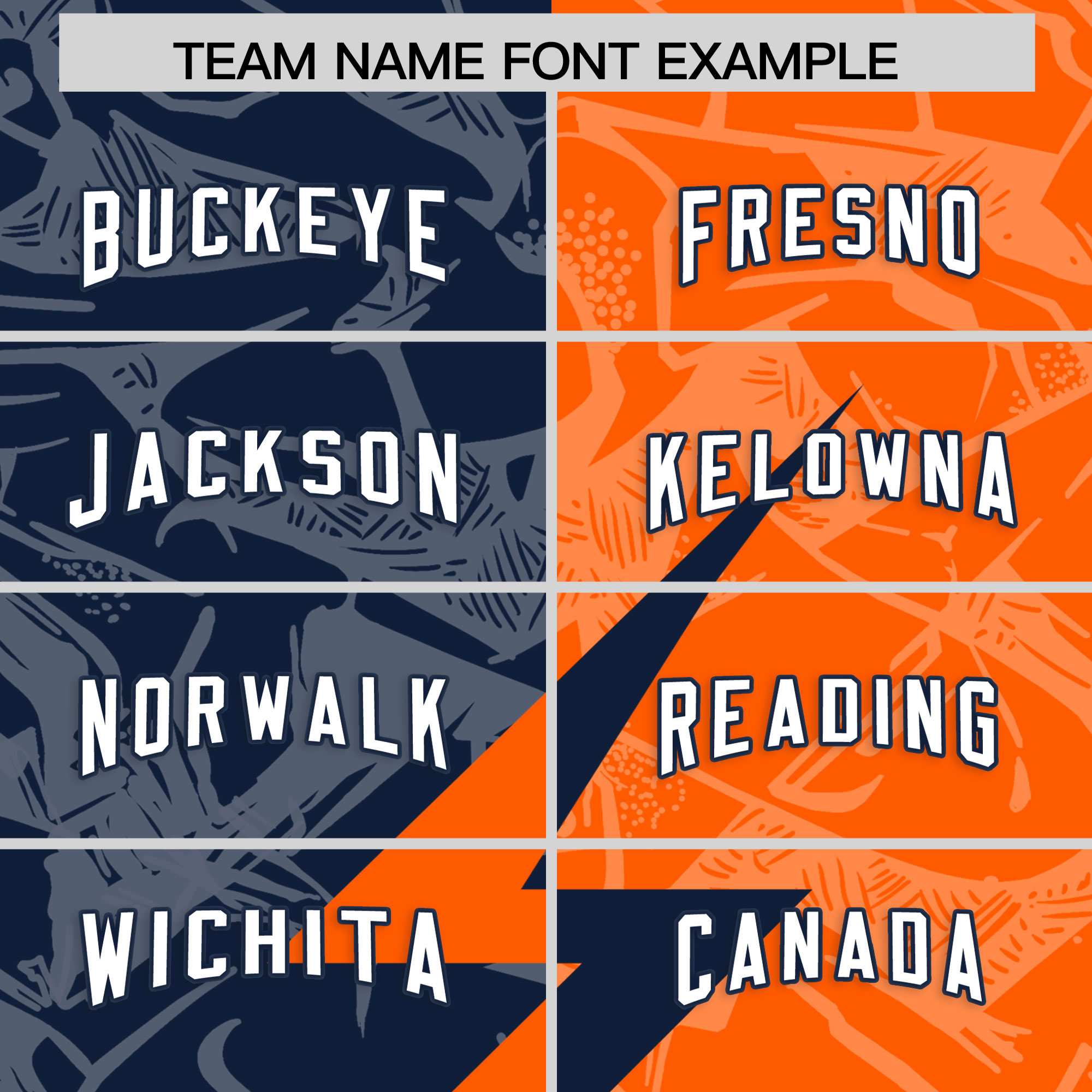 Custom Orange Navy Split Personalized Lightning Pattern American Football Jersey