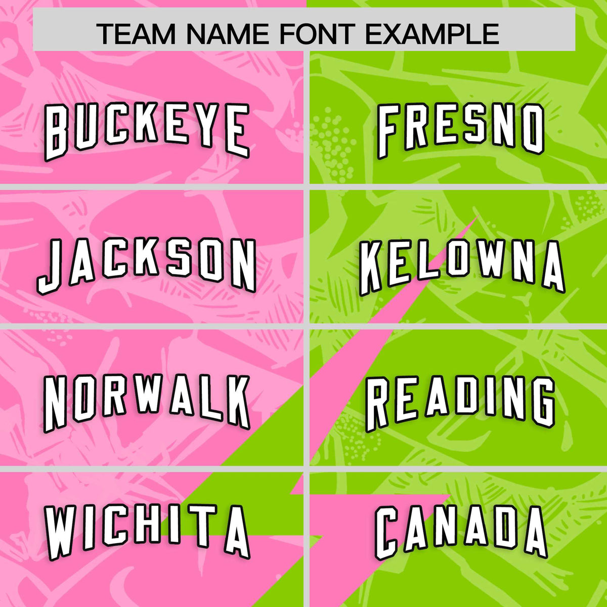 Custom Neon Green Pink Split Personalized Lightning Pattern American Football Jersey