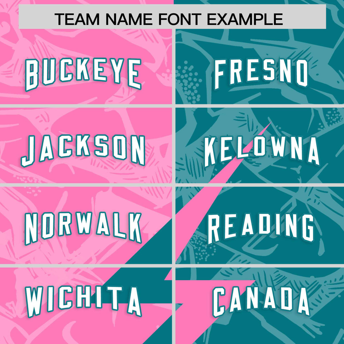 Custom Aqua Pink Split Personalized Lightning Pattern American Football Jersey