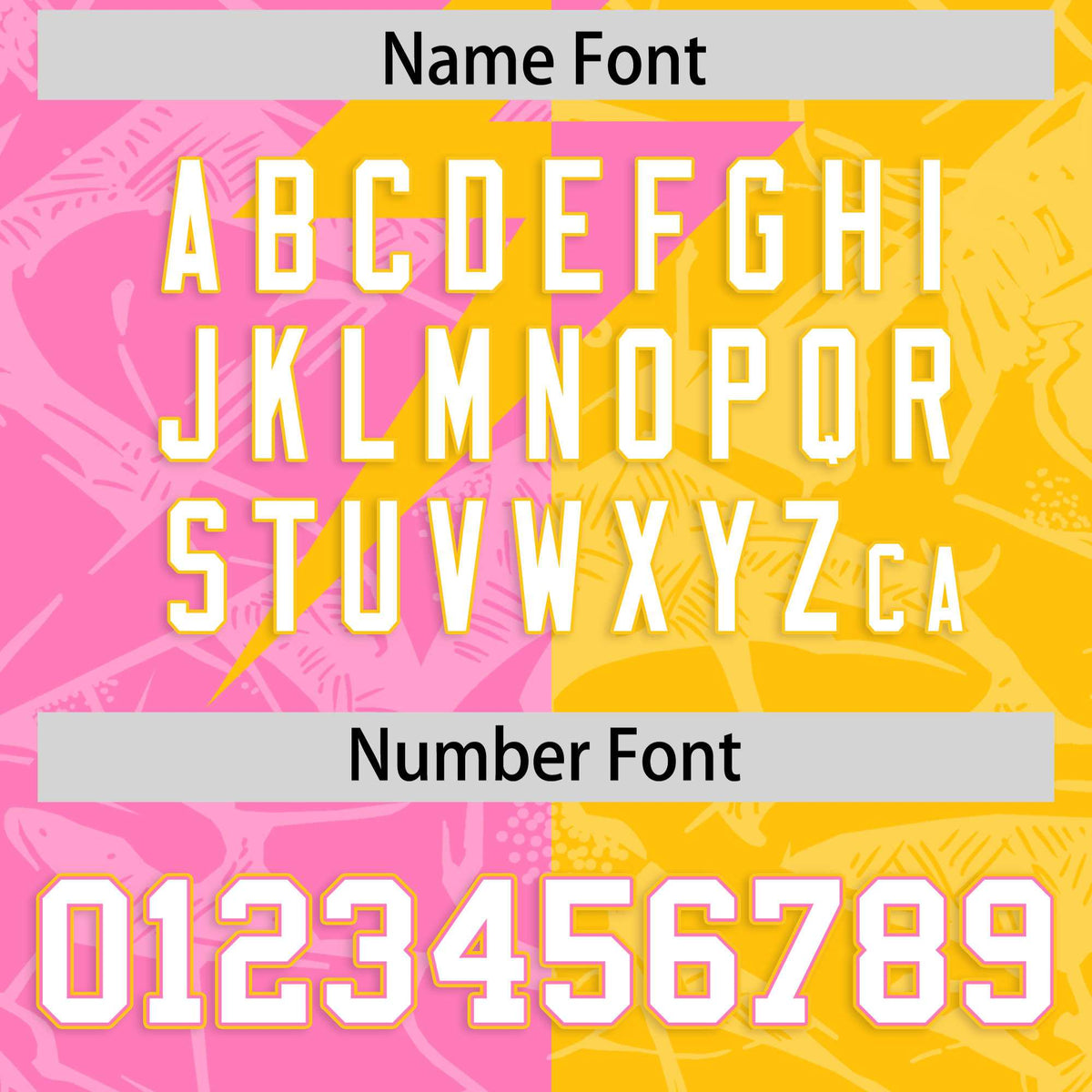 Custom Yellow Pink Split Personalized Lightning Pattern American Football Jersey