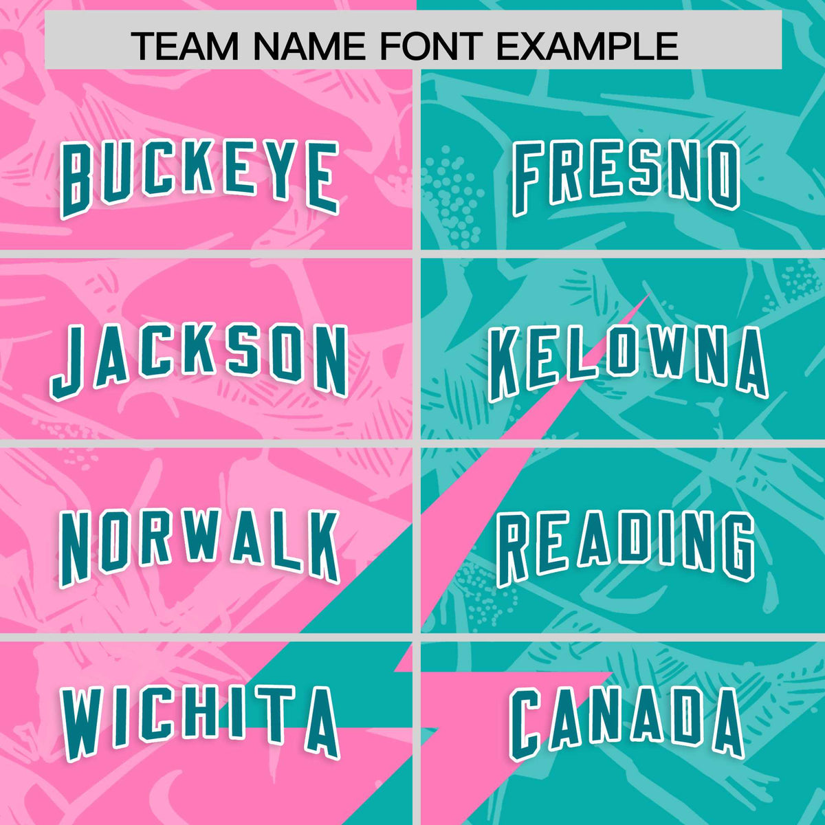 Custom Aqua Pink Split Personalized Lightning Pattern American Football Jersey