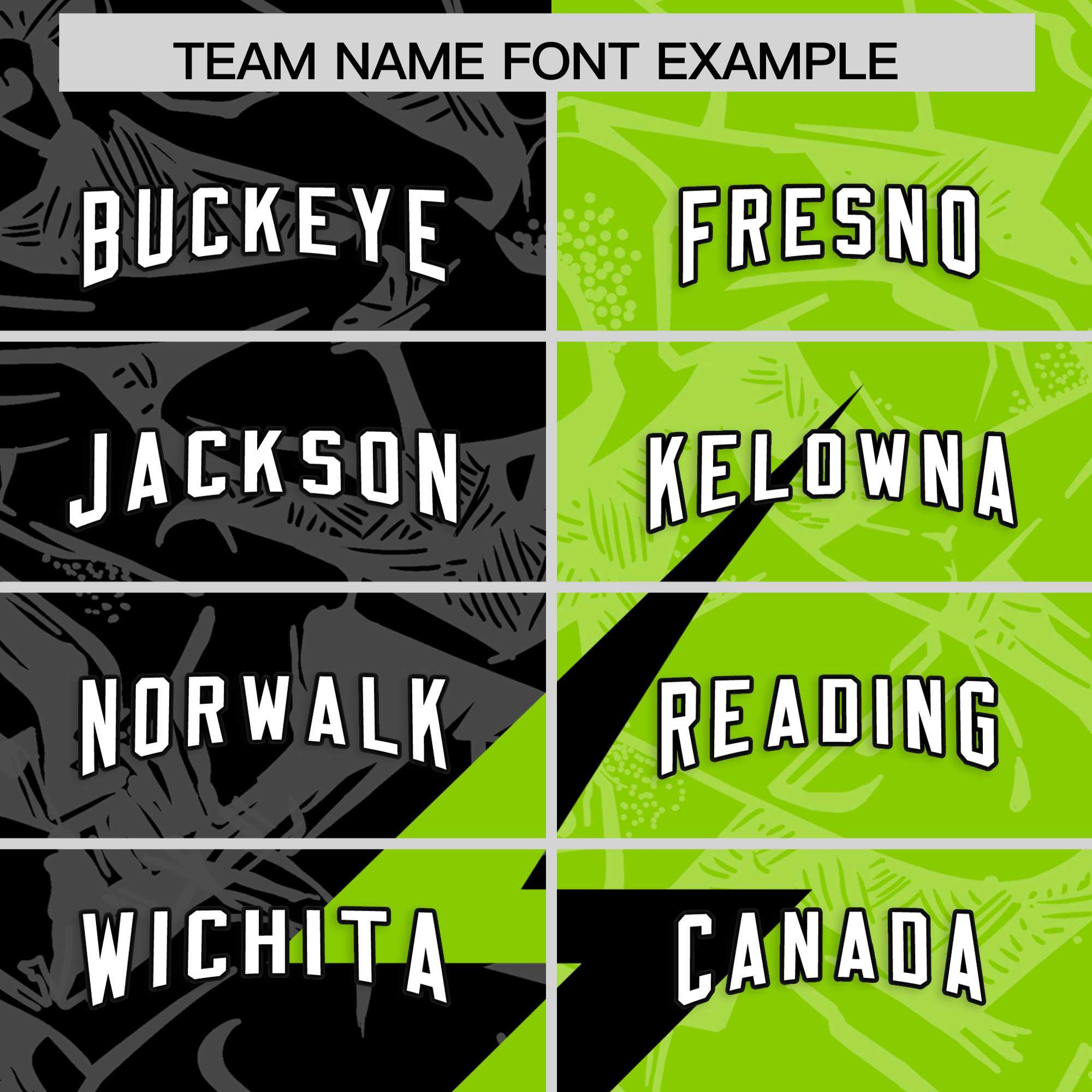 Custom Neon Green Black Split Personalized Lightning Pattern American Football Jersey